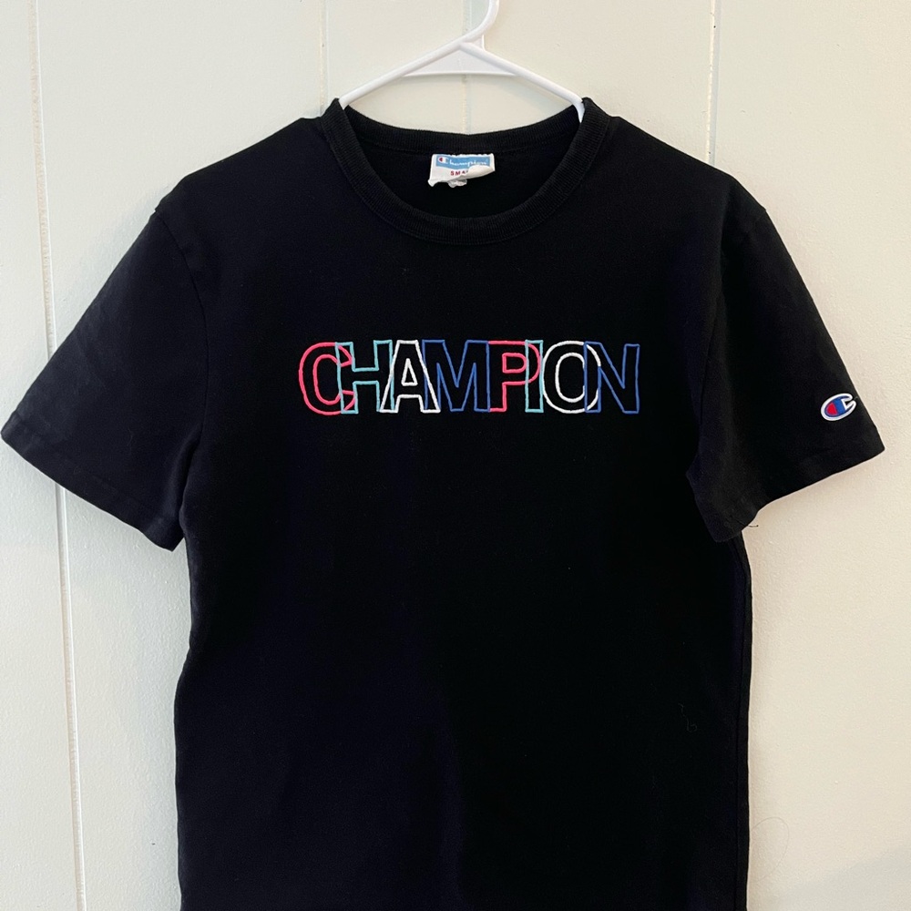 Champion Black Logo T-Shirt